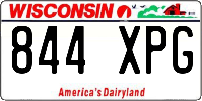 WI license plate 844XPG