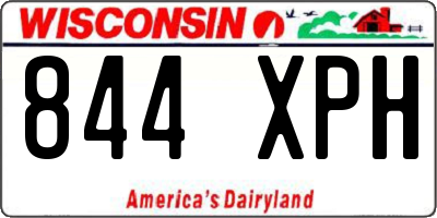WI license plate 844XPH