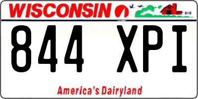 WI license plate 844XPI
