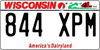 WI license plate 844XPM