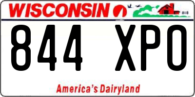 WI license plate 844XPO