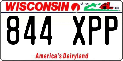 WI license plate 844XPP