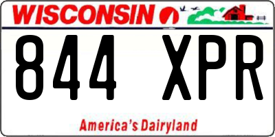 WI license plate 844XPR