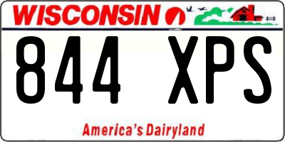 WI license plate 844XPS