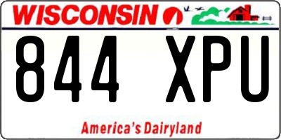 WI license plate 844XPU