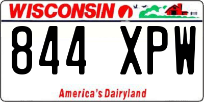 WI license plate 844XPW