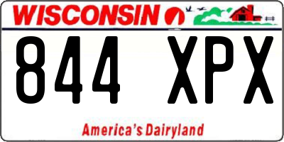 WI license plate 844XPX