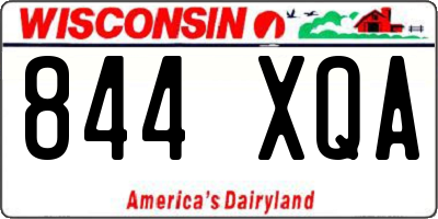 WI license plate 844XQA