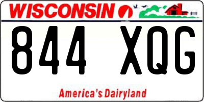 WI license plate 844XQG