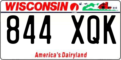 WI license plate 844XQK