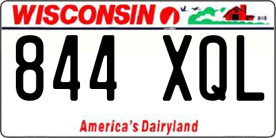 WI license plate 844XQL