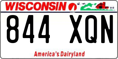 WI license plate 844XQN