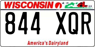 WI license plate 844XQR
