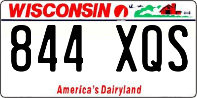 WI license plate 844XQS