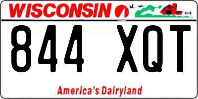 WI license plate 844XQT