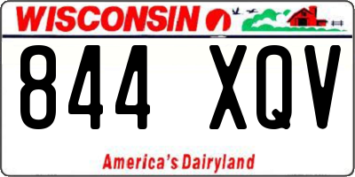 WI license plate 844XQV