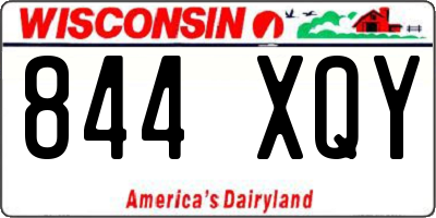 WI license plate 844XQY