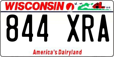 WI license plate 844XRA