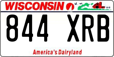 WI license plate 844XRB