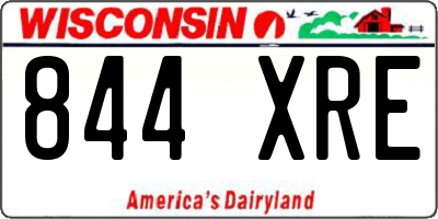 WI license plate 844XRE