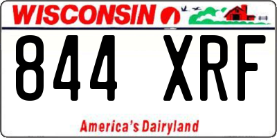 WI license plate 844XRF