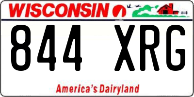 WI license plate 844XRG