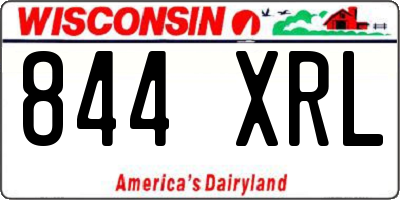 WI license plate 844XRL