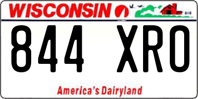 WI license plate 844XRO