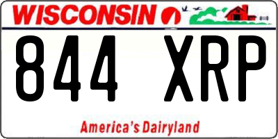WI license plate 844XRP