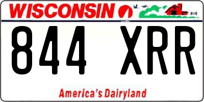 WI license plate 844XRR