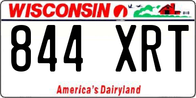 WI license plate 844XRT