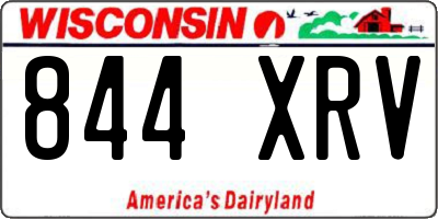 WI license plate 844XRV
