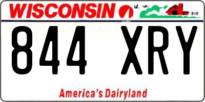 WI license plate 844XRY