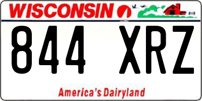 WI license plate 844XRZ