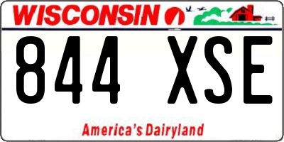 WI license plate 844XSE