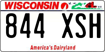 WI license plate 844XSH