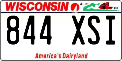 WI license plate 844XSI