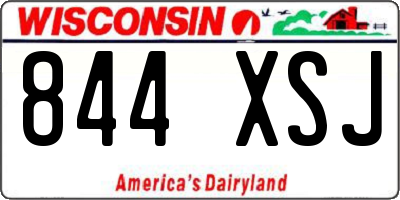 WI license plate 844XSJ