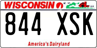 WI license plate 844XSK