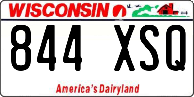 WI license plate 844XSQ