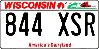 WI license plate 844XSR