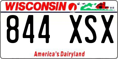 WI license plate 844XSX
