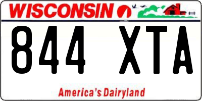 WI license plate 844XTA