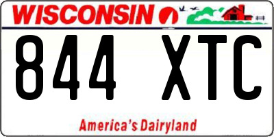 WI license plate 844XTC
