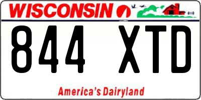 WI license plate 844XTD