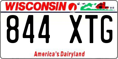 WI license plate 844XTG