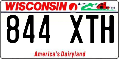 WI license plate 844XTH