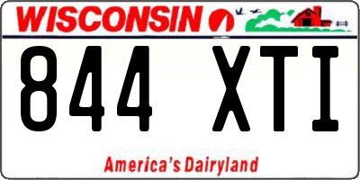 WI license plate 844XTI