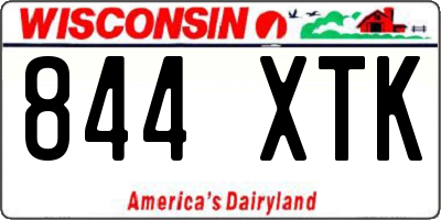 WI license plate 844XTK