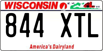 WI license plate 844XTL